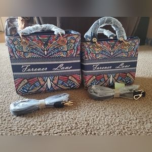 Two mommy and me vegan bags